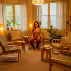 Een close-up van handen tijdens een zachte EMDR-sessie in Hilversum, gericht op emotionele balans.