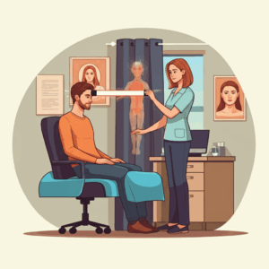 Therapeut begeleidt een cliënt tijdens een EMDR-sessie, met nadruk op bilaterale stimulatie.