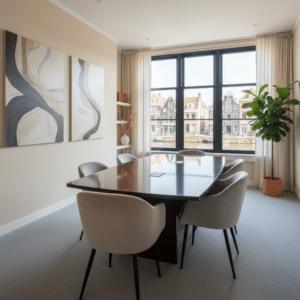 Vergaderruimte die diverse therapeutische methoden in Amsterdam symboliseert.