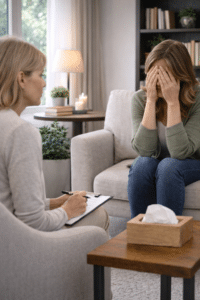 Voor welke klachten wordt psychotherapie ingezet bij emotionele en mentale problemen tijdens een gesprek met een therapeut