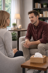 Wat doet een psychotherapeut tijdens een psychotherapie sessie waarbij client en therapeut samen werken aan inzicht en verandering