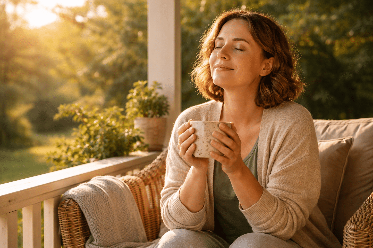 Rustige ochtend tijdens burn-out herstel