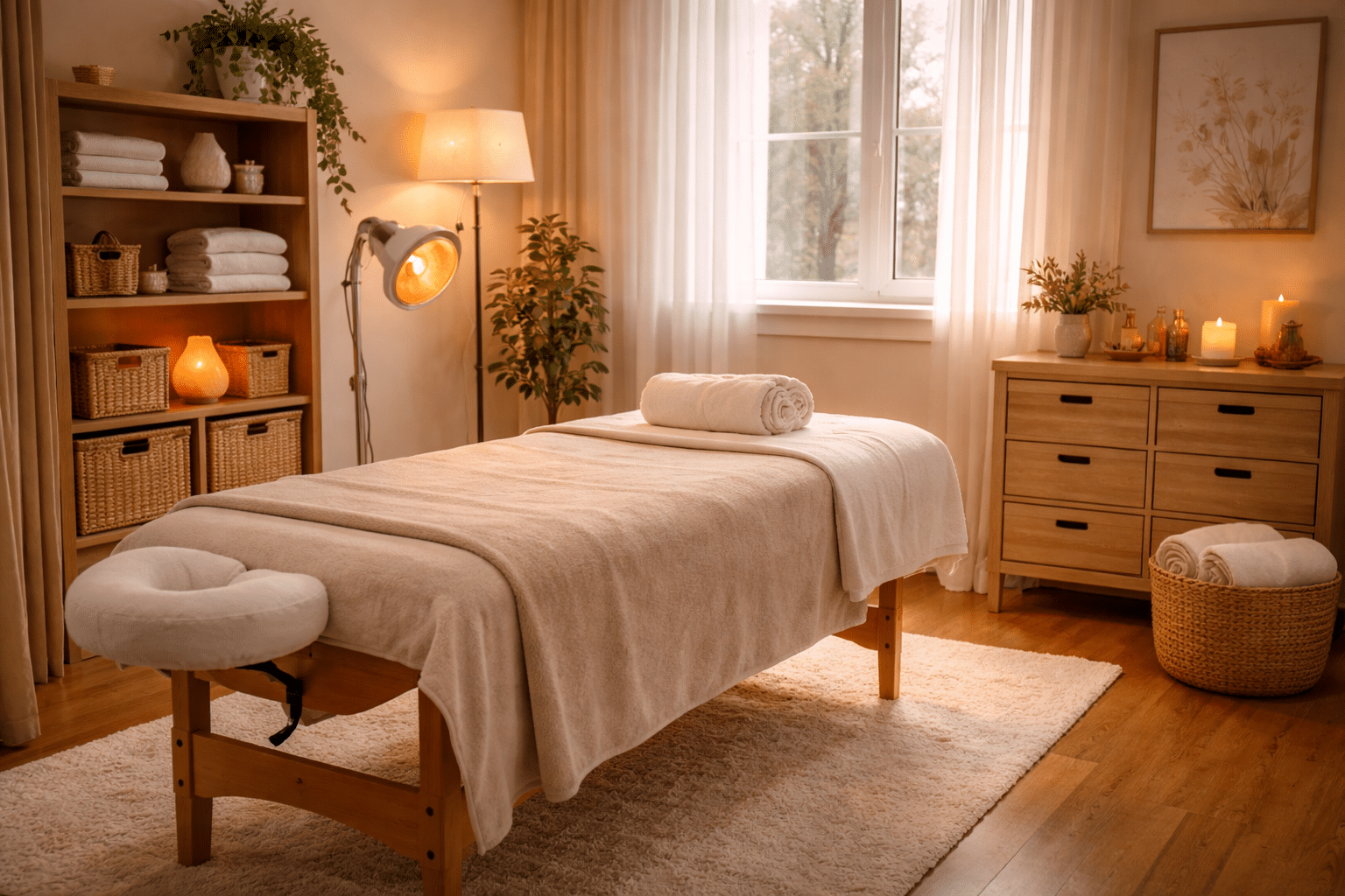 Behandelkamer voor pijnbestrijding met warmtetherapie