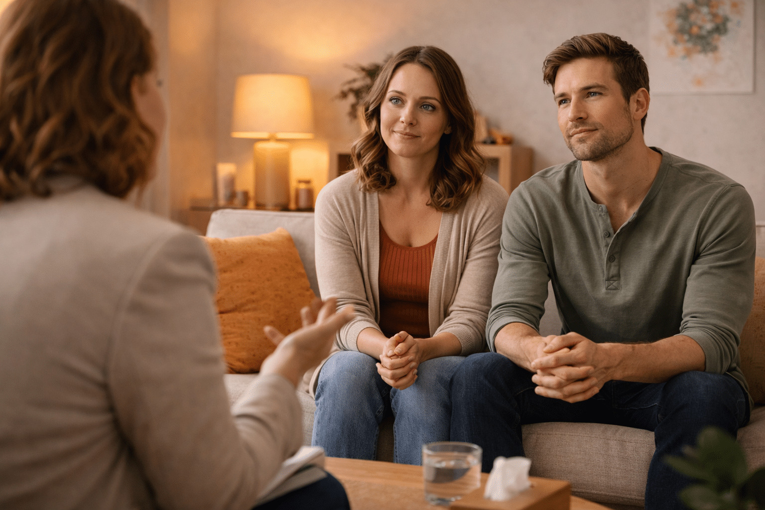 Therapeut begeleidt stel bij relatieproblemen