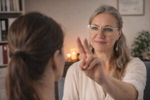 Therapeut Olga Brakkee met client EMDR