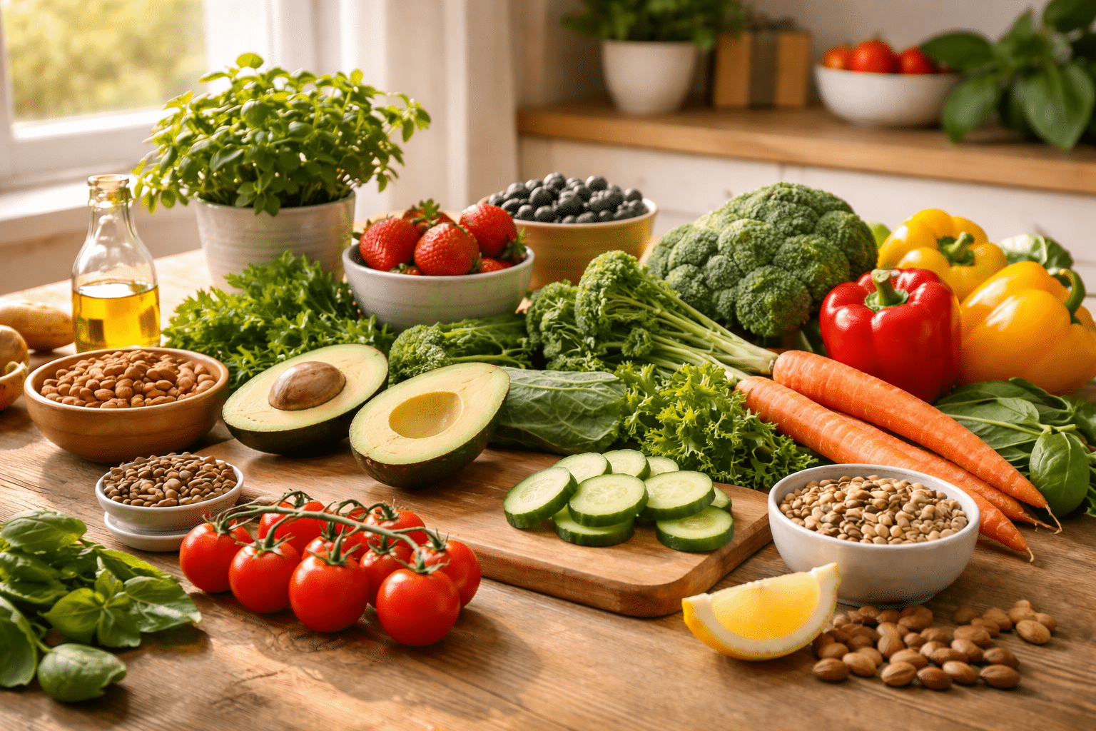 Verse groenten en fruit voor gezonde voeding