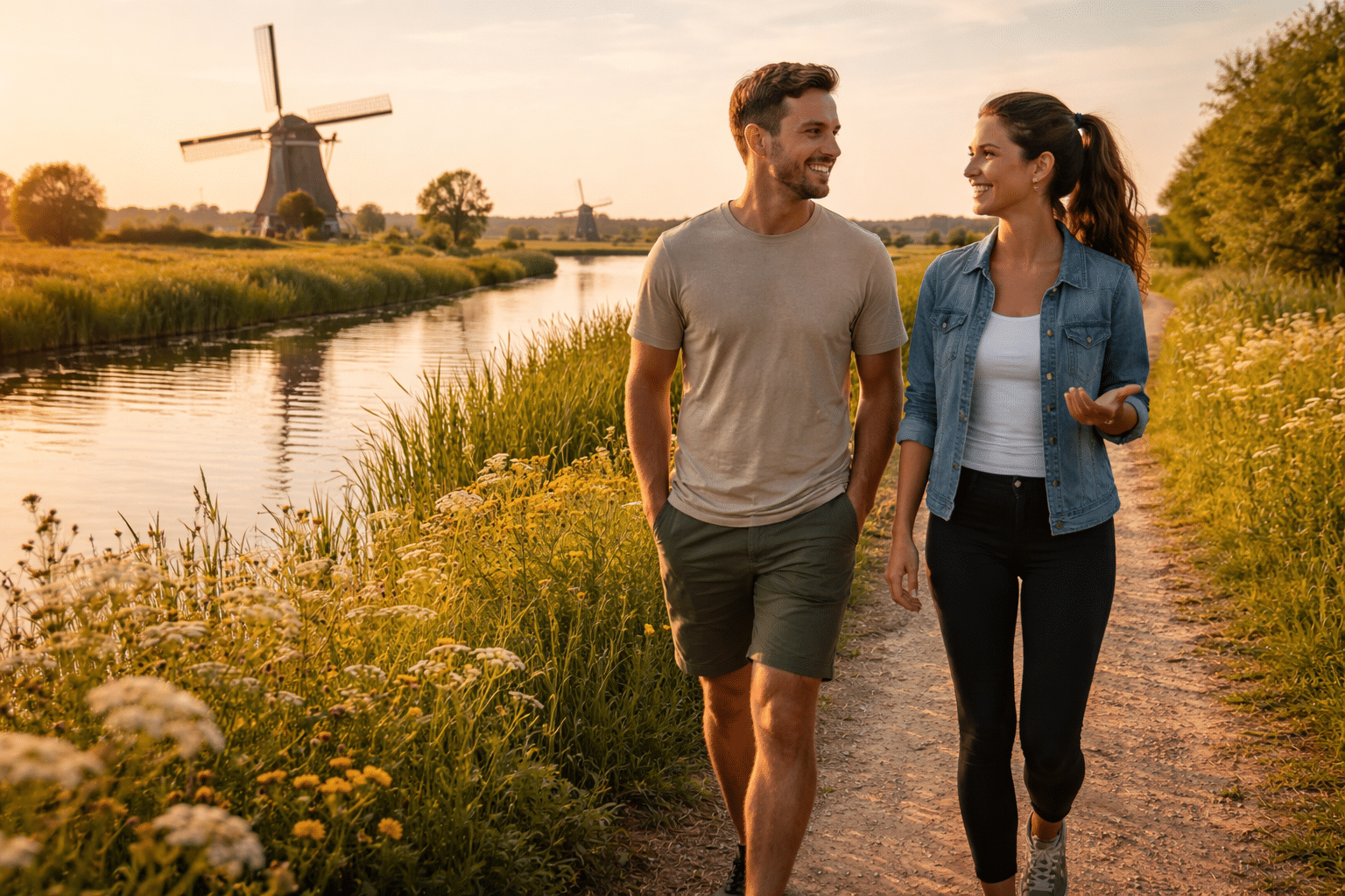 Wandelcoach wandeling in Nederlands landschap