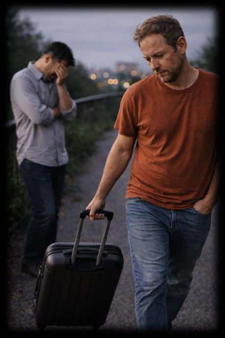 Man die reflecteert over het doorbreken van oude relatiepatronen