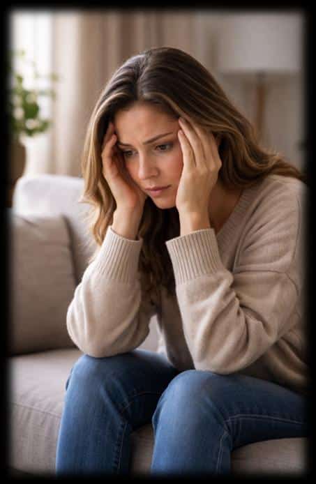 Vrouw die nadenkt over vastzittende relatiepatronen